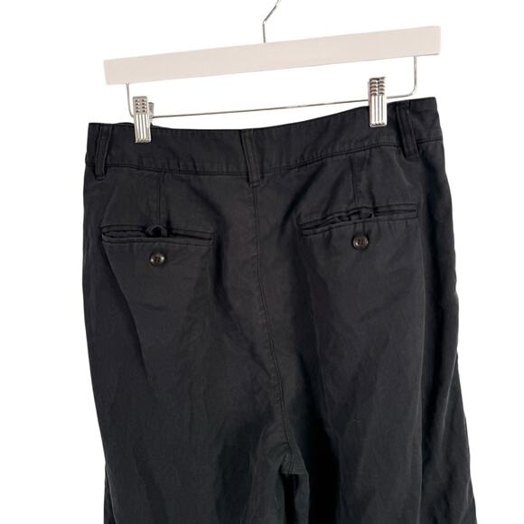 Madewell Harlow Wide Leg Pant Drapey Twill True Black Lyocell Linen Womens 8 - Picture 5 of 8